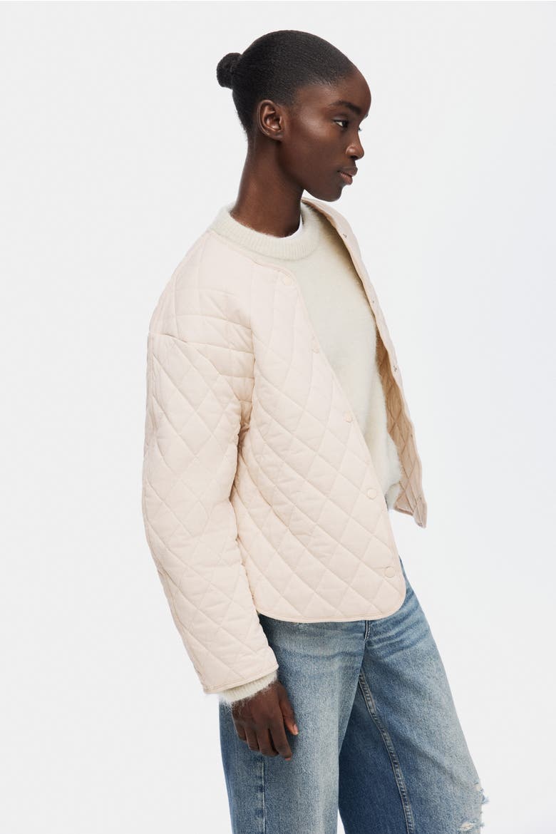 Quilted Jacket, Alternate, color, Light beige