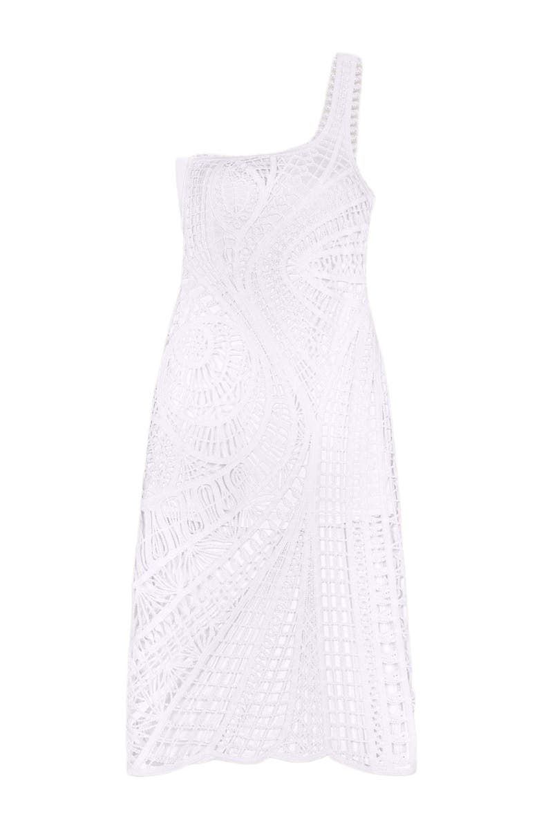 maje Asymmetrical crochet maxi dress, Alternate, color, 