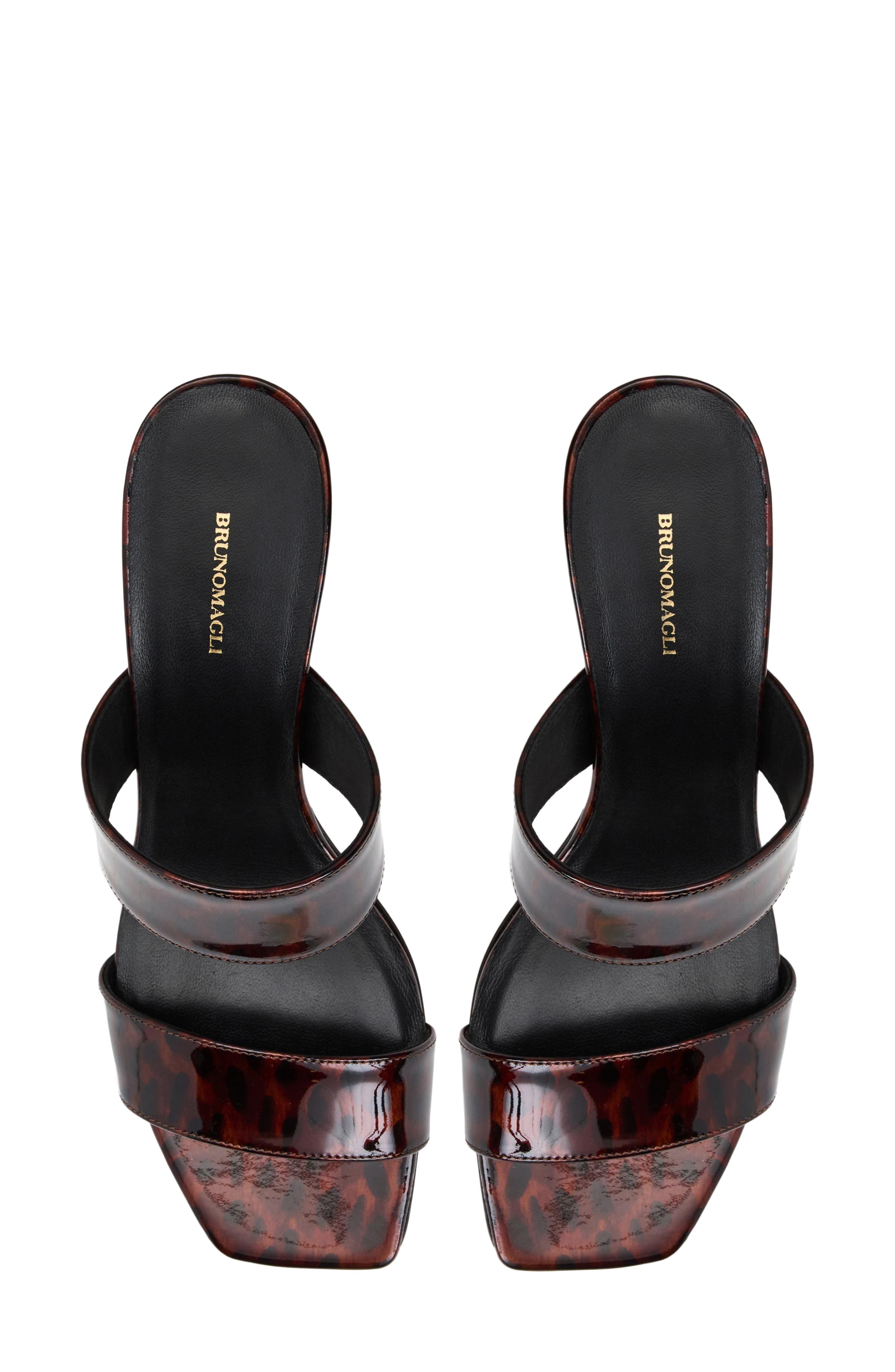 Vezza Embossed Slide Sandal, Alternate, color, TORTOISE PATENT