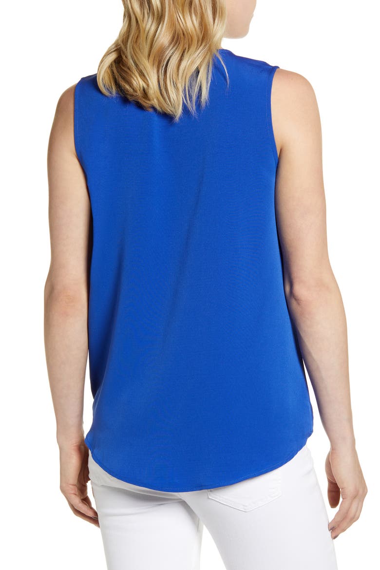 Mira Surplice Tank Top, Alternate, color, CLASSIC BLUE