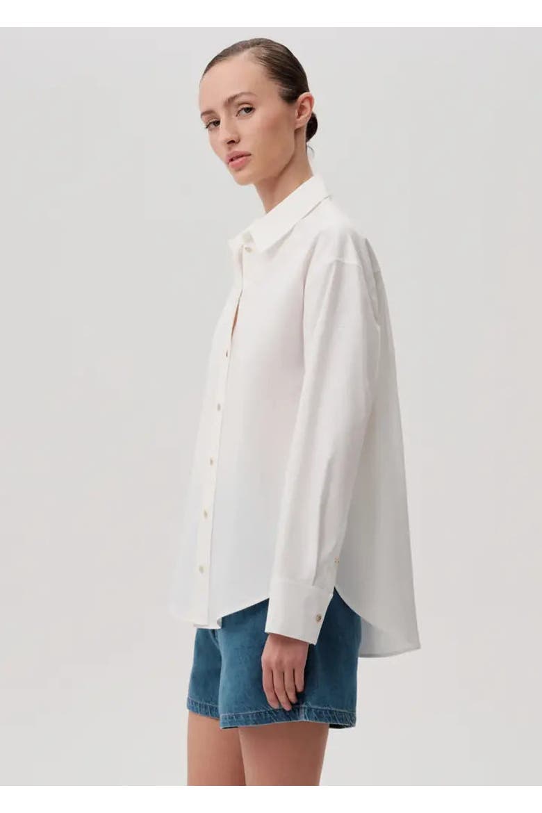 Jewel Cotton Shirt, Alternate, color, ECRU