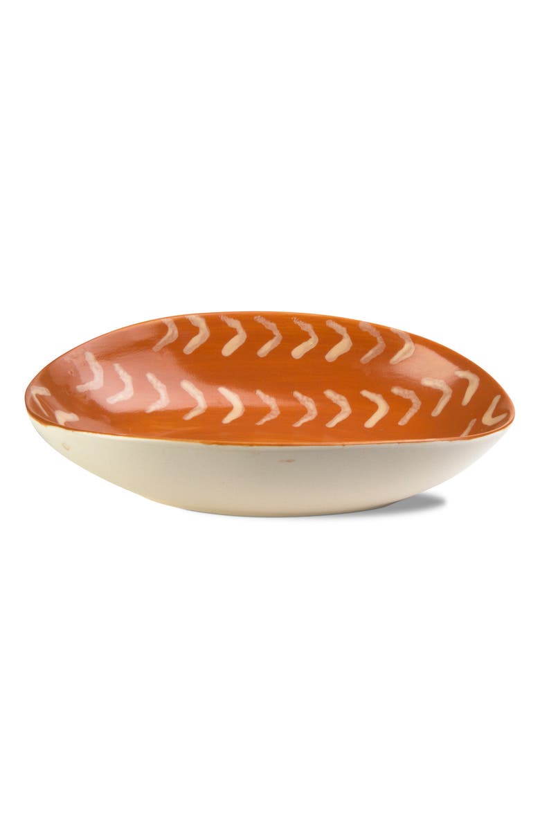 tag Endls Large Summer Decor Serving Bowl Burnt Sienna Ceramic, Alternate, color, Orange