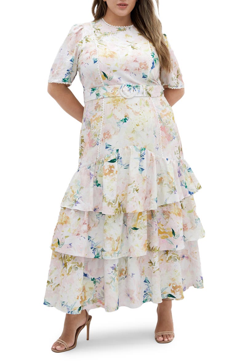 Garden of Love Tiered Maxi Dress, Main, color, GARDEN OF LOVE