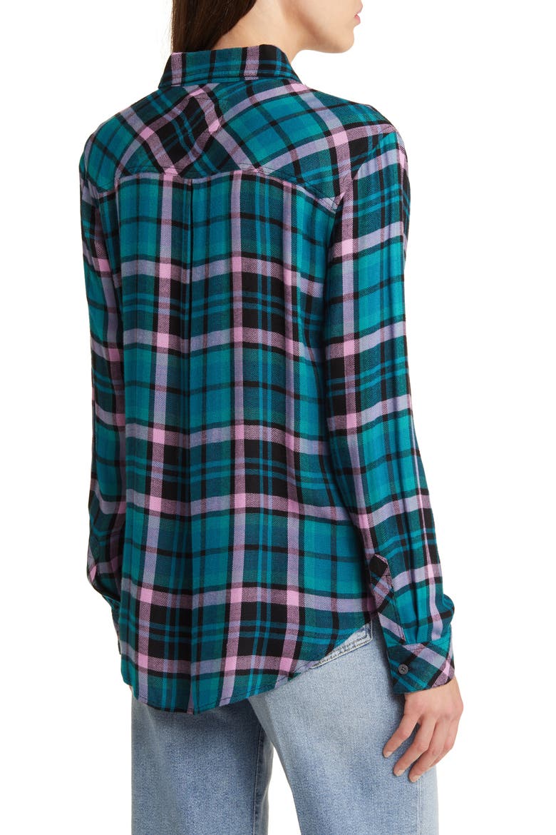 Hunter Button-Up Shirt, Alternate, color, AQUA LILAC