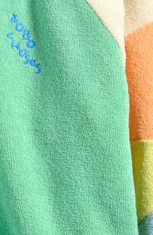 Bobo Choses Colorblock Terry Cloth Sweatshirt In Light Green