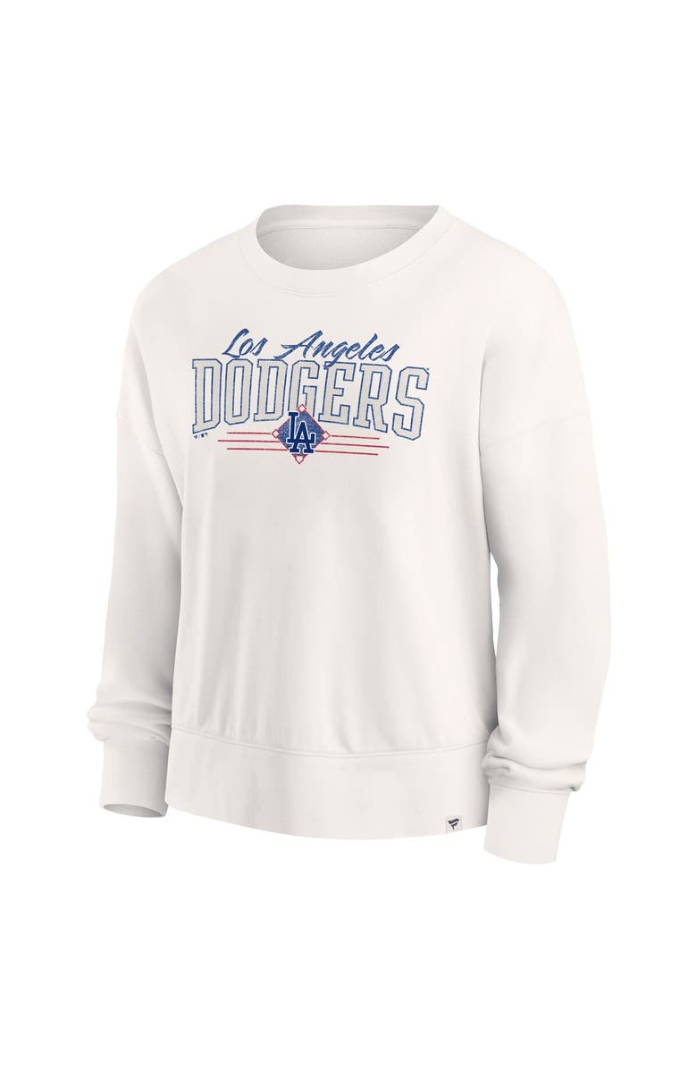 FANATICS Women's Fanatics White Los Angeles Dodgers Close The Game Fleece Pullover Sweatshirt, Alternate, color, 