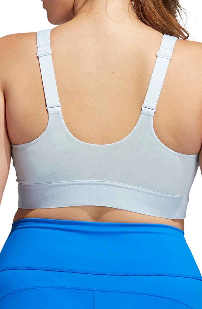 adidas Ultimate Zip Front Sports Bra, Alternate, color,