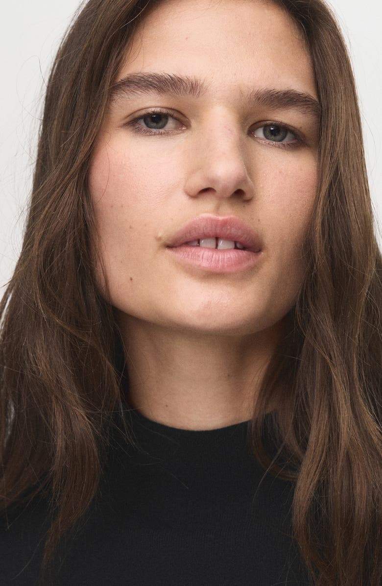 MANGO Funnel Neck Sweater, Alternate, color, Black