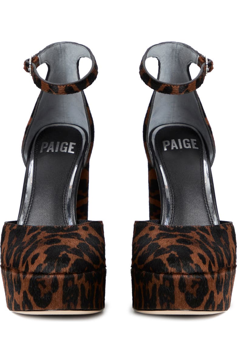 PAIGE Molly Ankle Strap Platform Pump, Alternate, color, Leopard Calf Hair