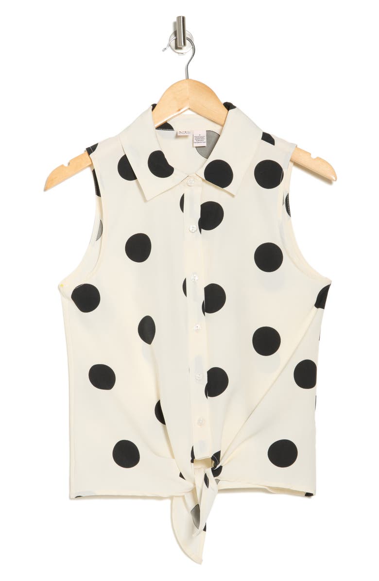 Love By Design Harper Print Sleeveless Blouse, Alternate, color, Harper Dot