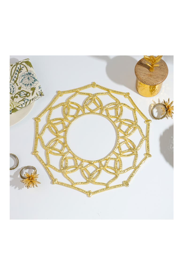 Metallic Charger Plate, Alternate, color, GOLD