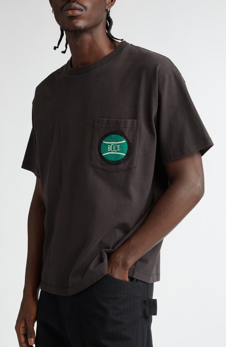 Bode Game Point Beaded Pocket T-Shirt, Alternate, color, 