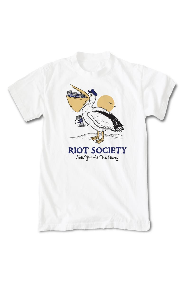 RIOT SOCIETY Party Pelican Cotton Graphic T-Shirt, Alternate, color,