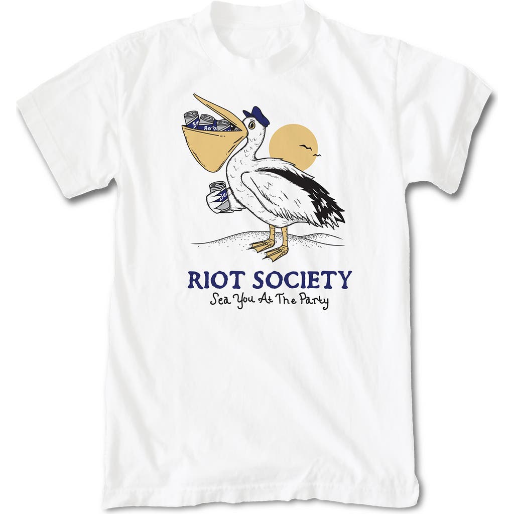 Riot Society Party Pelican Cotton Graphic T-shirt