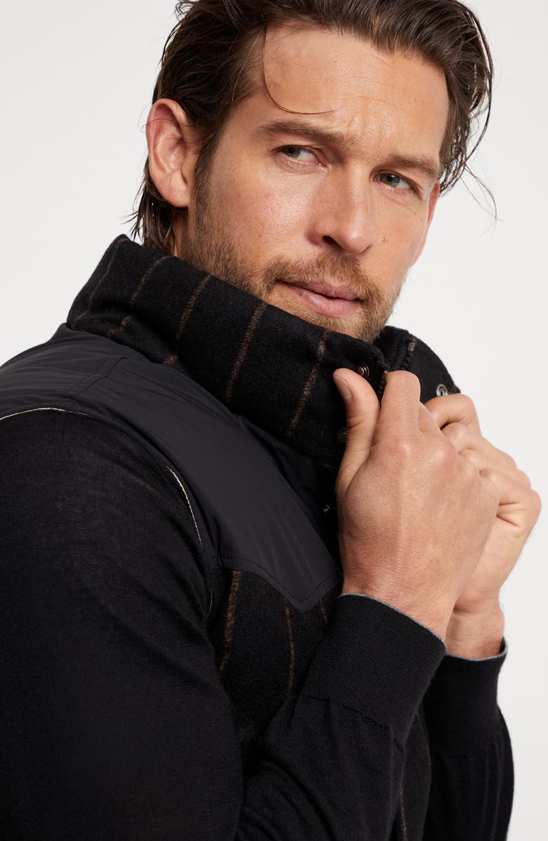 Brunello Cucinelli Chalk stripe down vest, Alternate, color, 