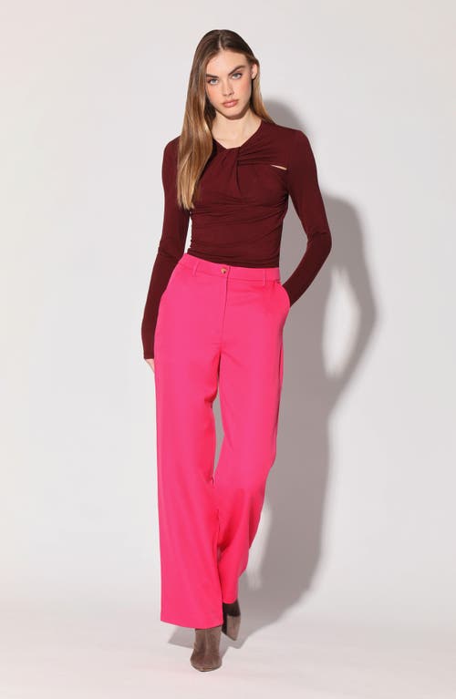 Shop Walter Baker Corinne Long Sleeve Top In Burgundy