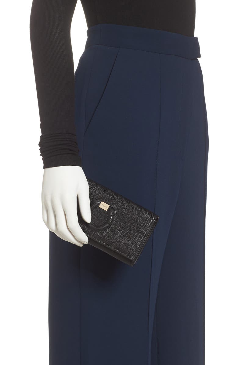 FERRAGAMO Salvatore Ferragamo City Grainy Leather Wallet on a Chain, Alternate, color,