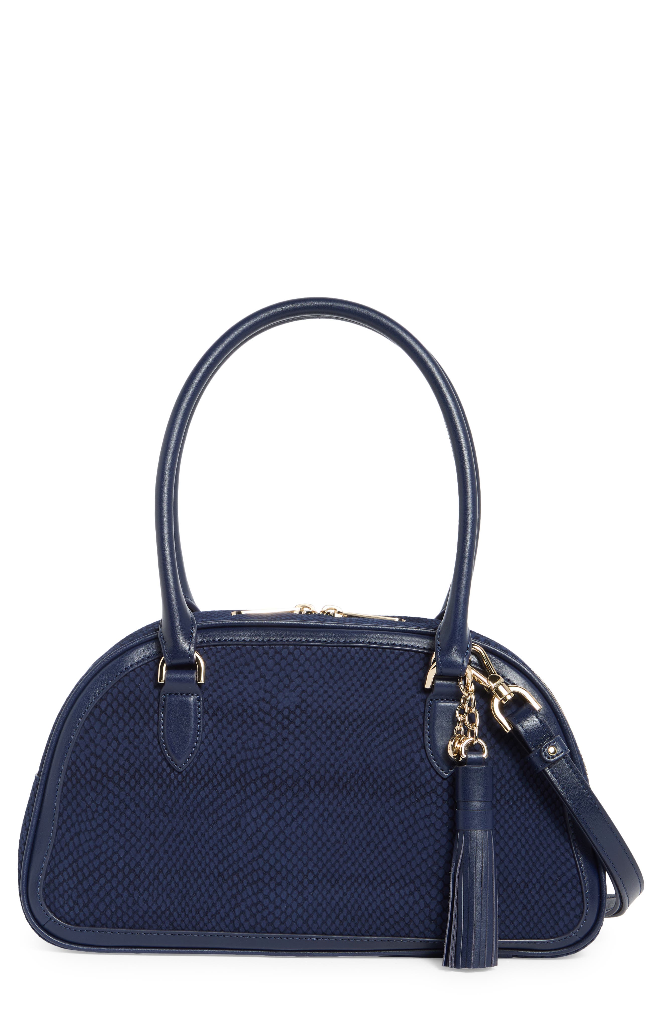 Angie Snakeskin Embossed Leather Satchel