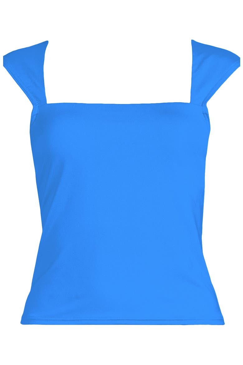 Womens Square Neck Underwire Square Back Tankini Swimsuit Top, Alternate, color, Freshwater Blue