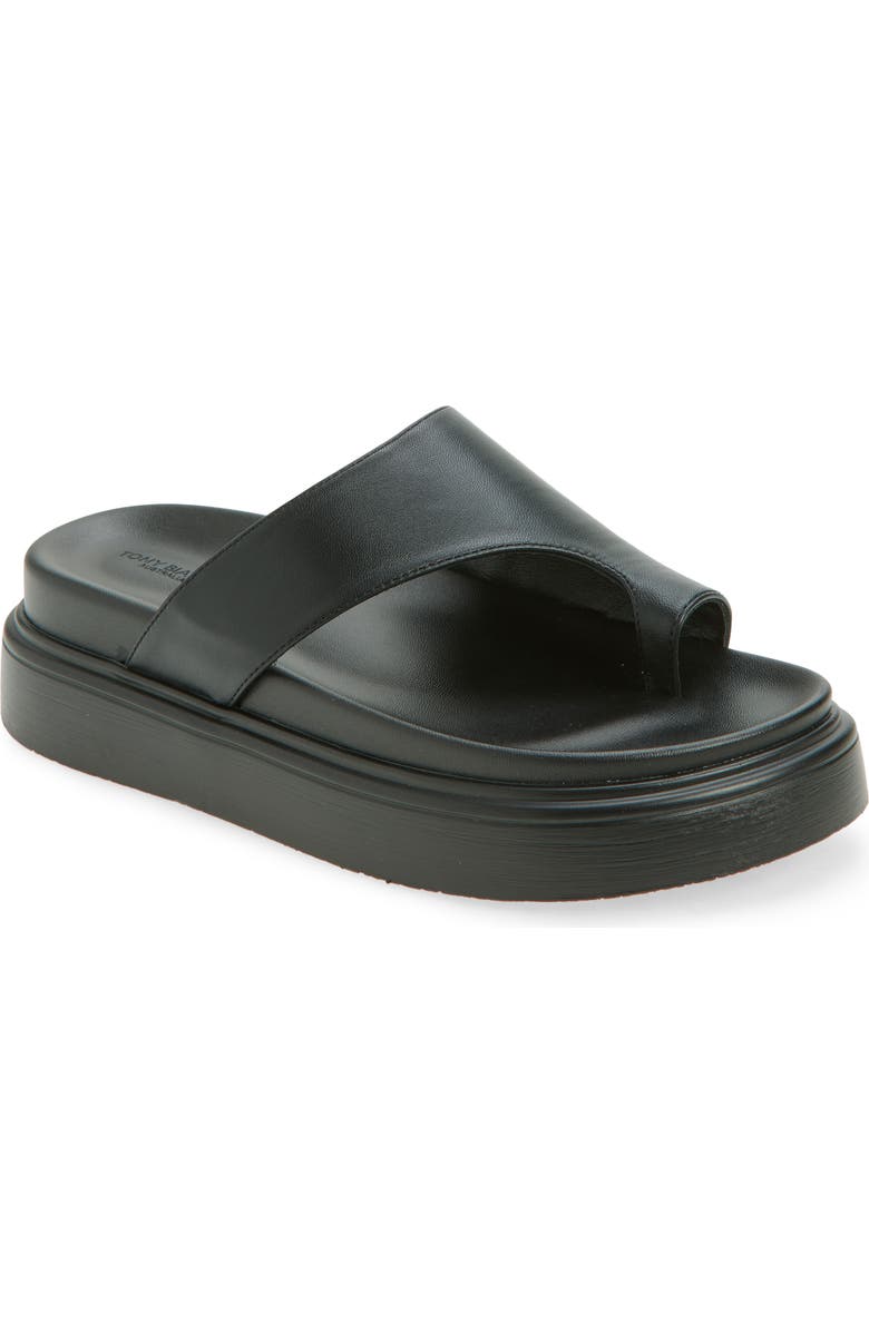Tony Bianco Jazzy Toe Loop Sandal, Main, color, Black Nappa
