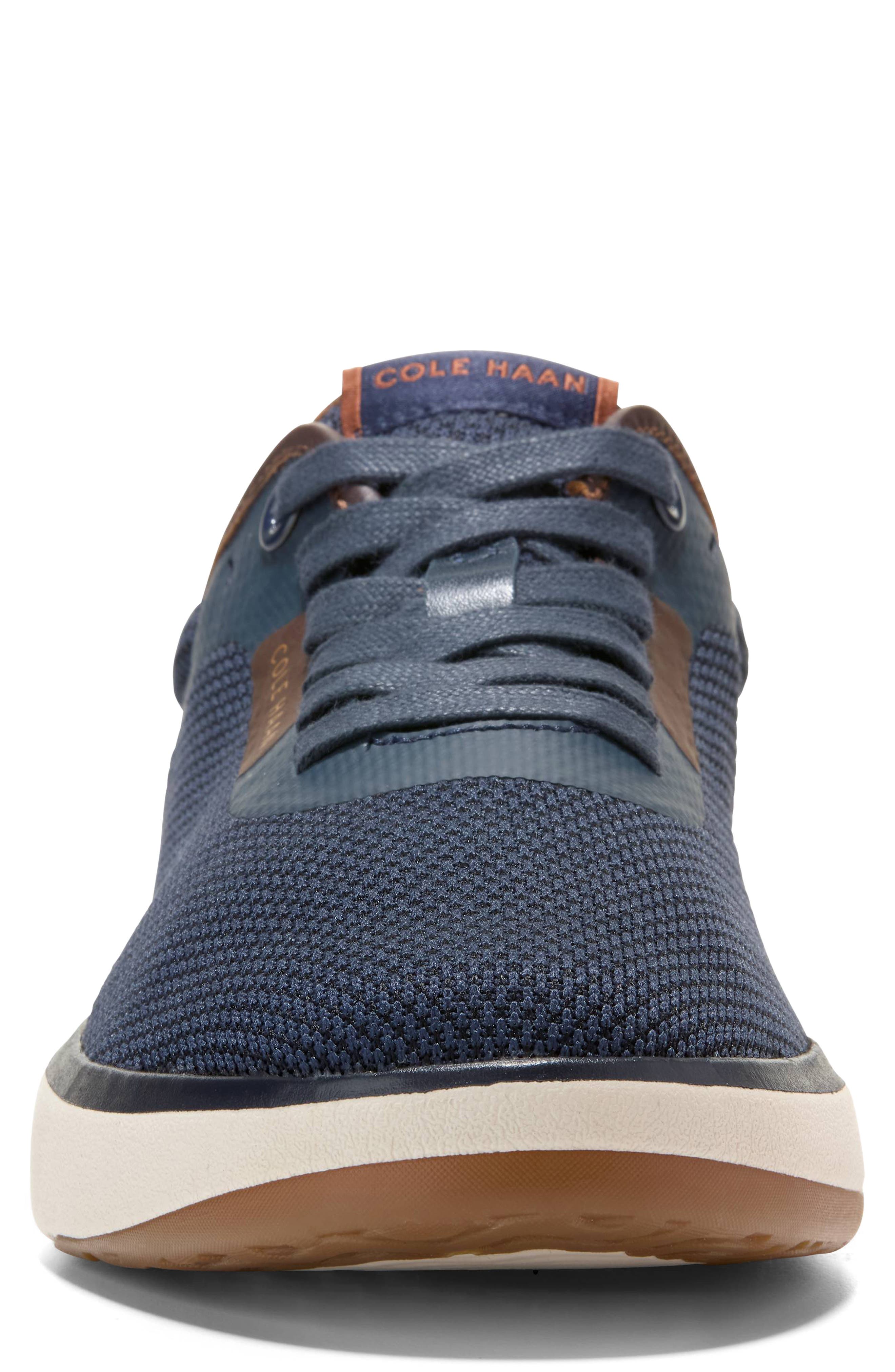 Grand Pulsa Leather Sneaker, Alternate, color, NAVY/ BRITISH TAN