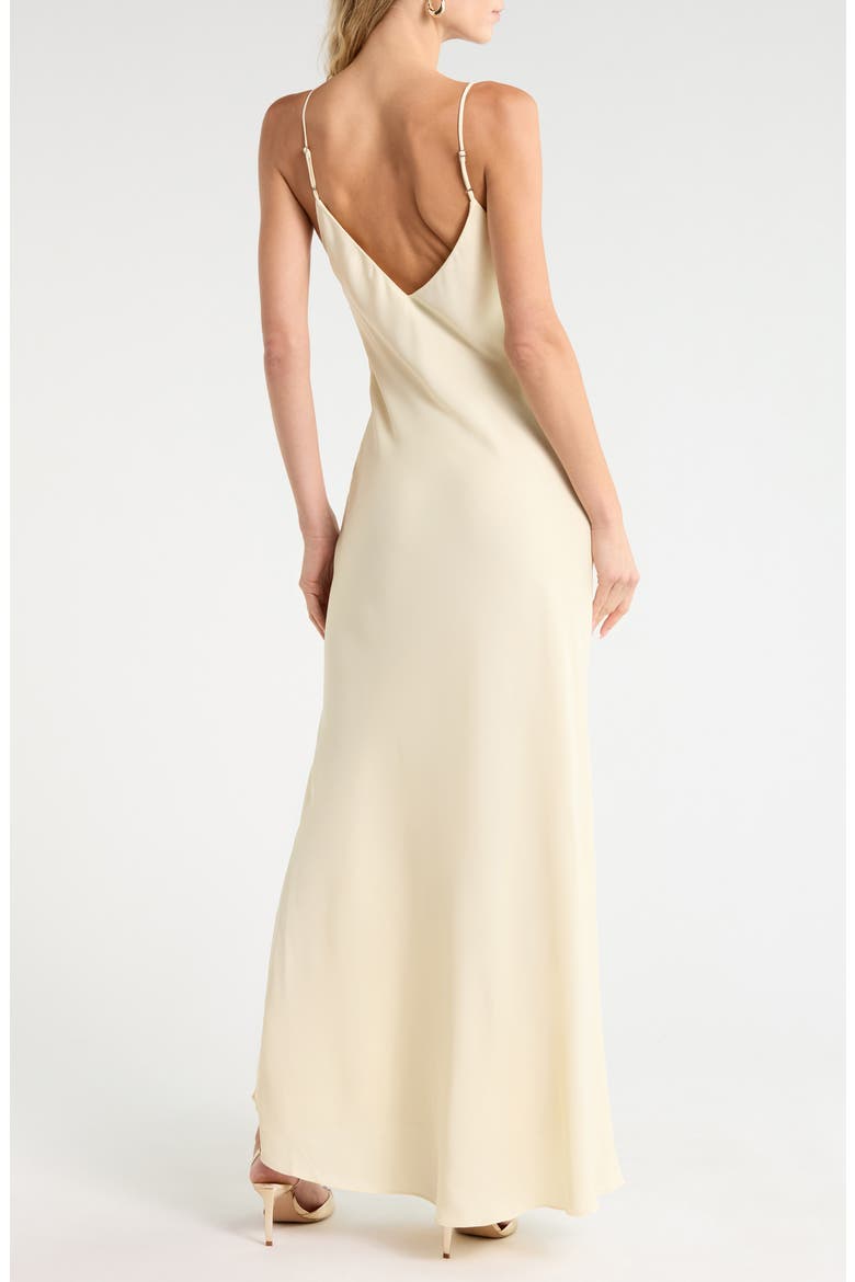 Rissa Embroidered V-Neck Slipdress, Alternate, color, PLYLW