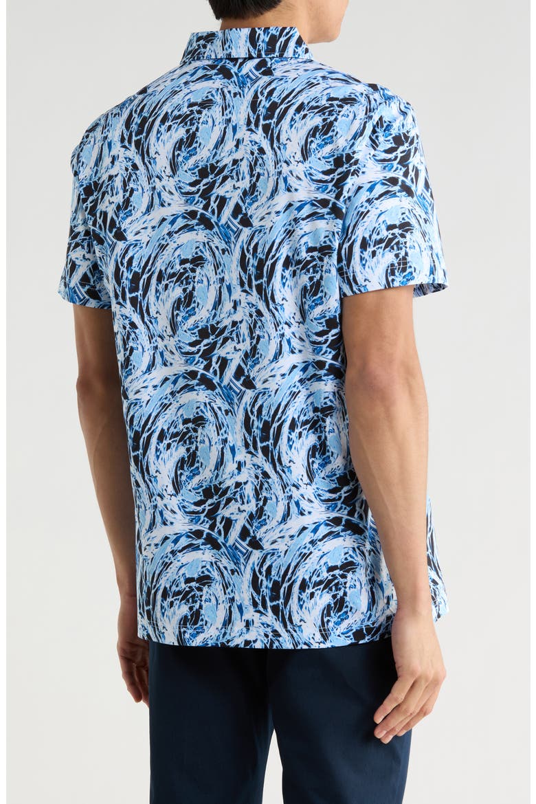 Mercerized Cotton Polo, Alternate, color, AZURE
