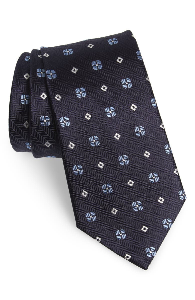 ZEGNA Ermenegildo Zegna Medallion Silk Tie, Main, color,