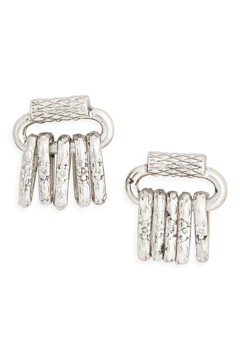 Fringe Swing Drop Earrings, Main, color, SILVER