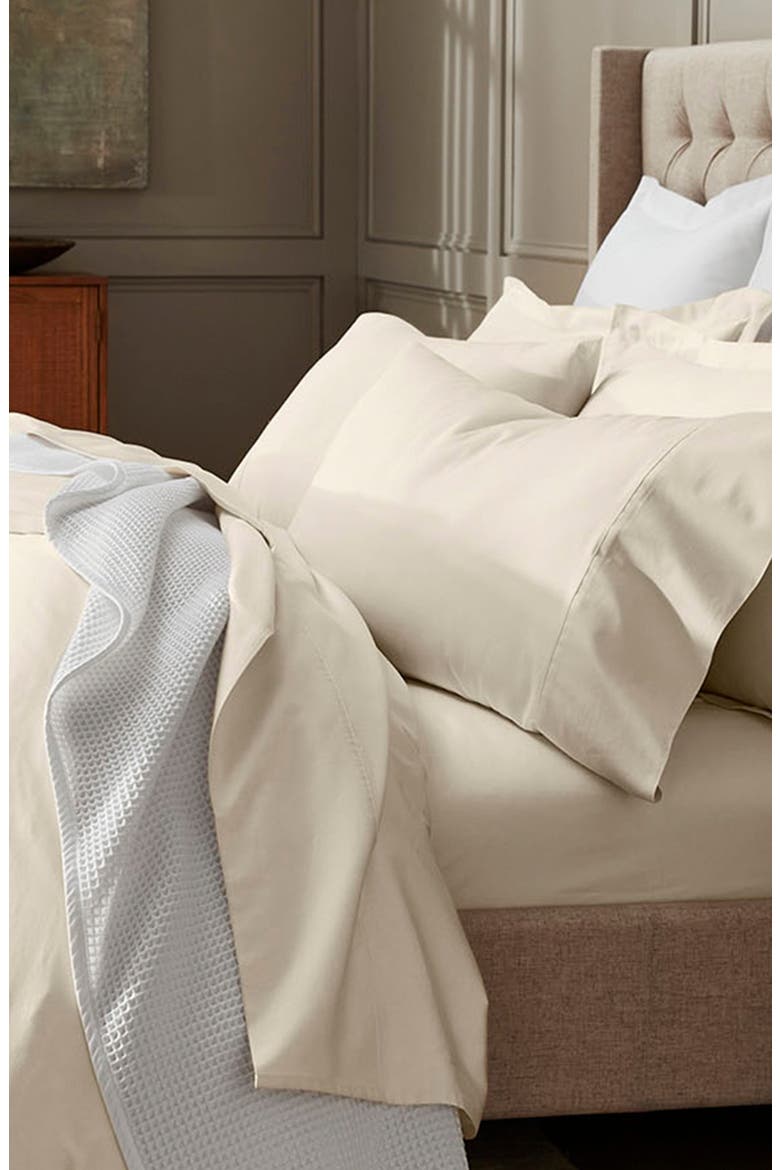 Percale Hemmed Sheet Set, Alternate, color, NATURAL