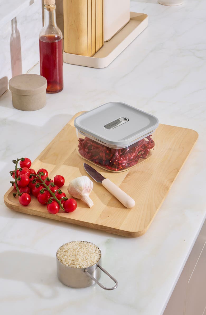 CARAWAY Small 0.9-Quart Airtight Storage Container, Alternate, color, Gray