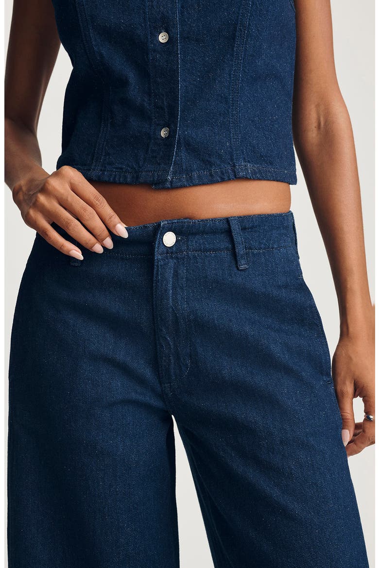 Siena High Waist Wide Leg Jeans, Alternate, color, DARK LINEN DENIM