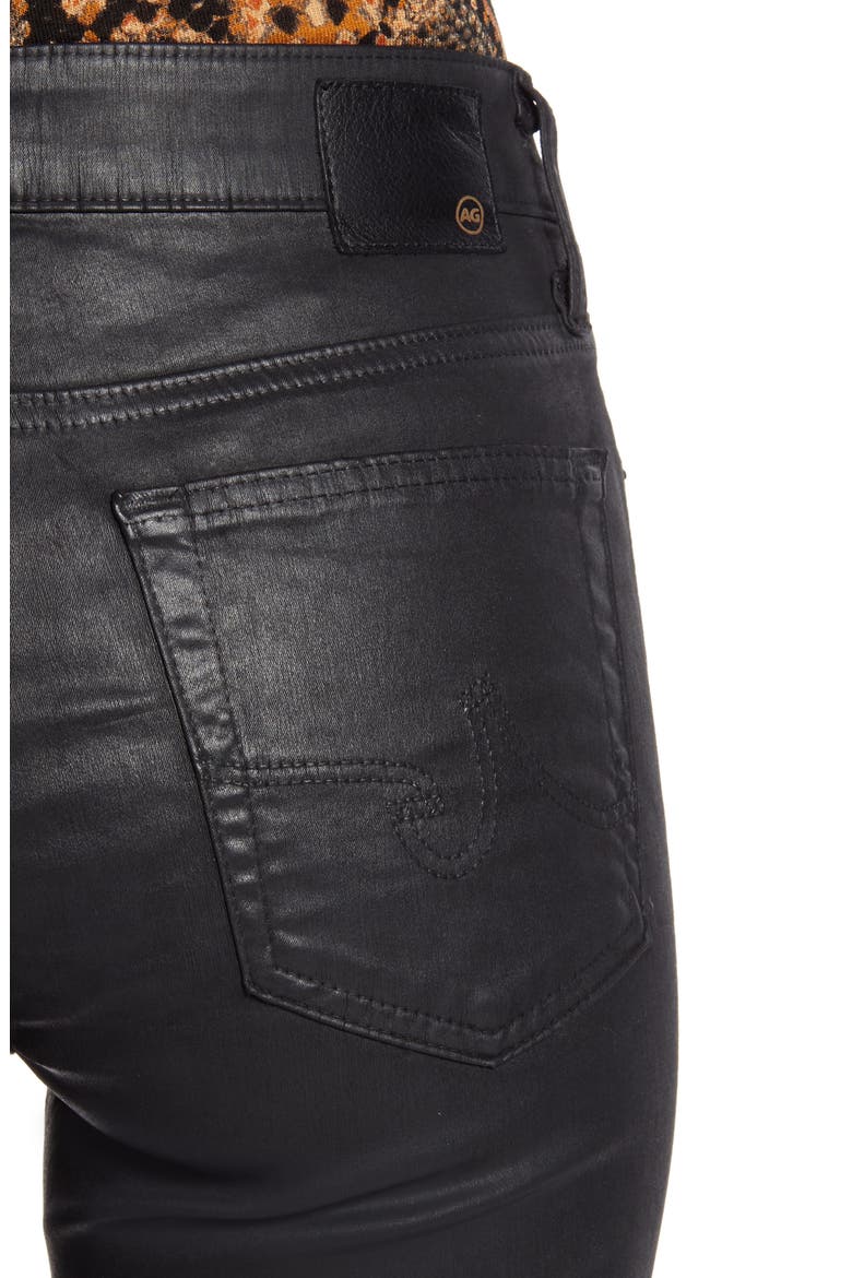 The Quinne Coated High Waist Crop Flare Jeans, Alternate, color, LEATHERETTE LT-