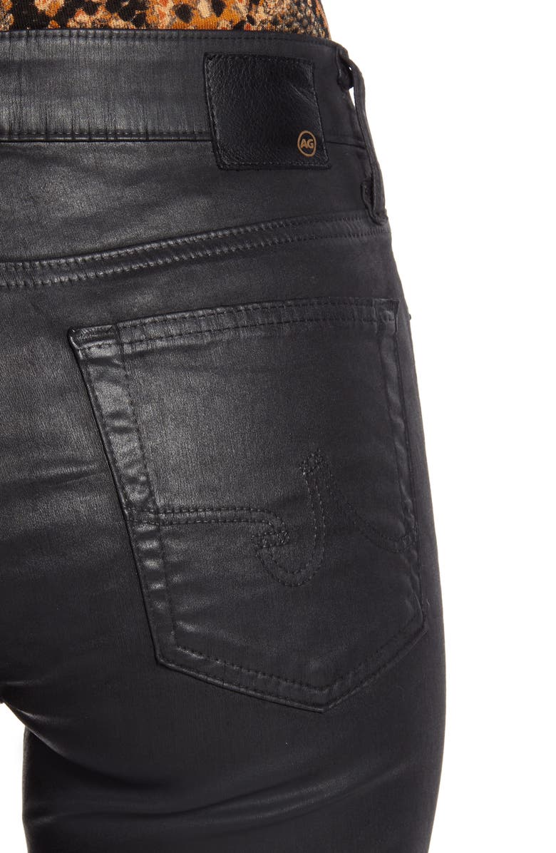AG The Quinne Coated High Waist Crop Flare Jeans, Alternate, color, Leatherette Lt-