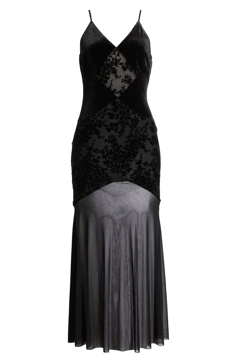 Rare London Burnout Panel Maxi Dress, Alternate, color,