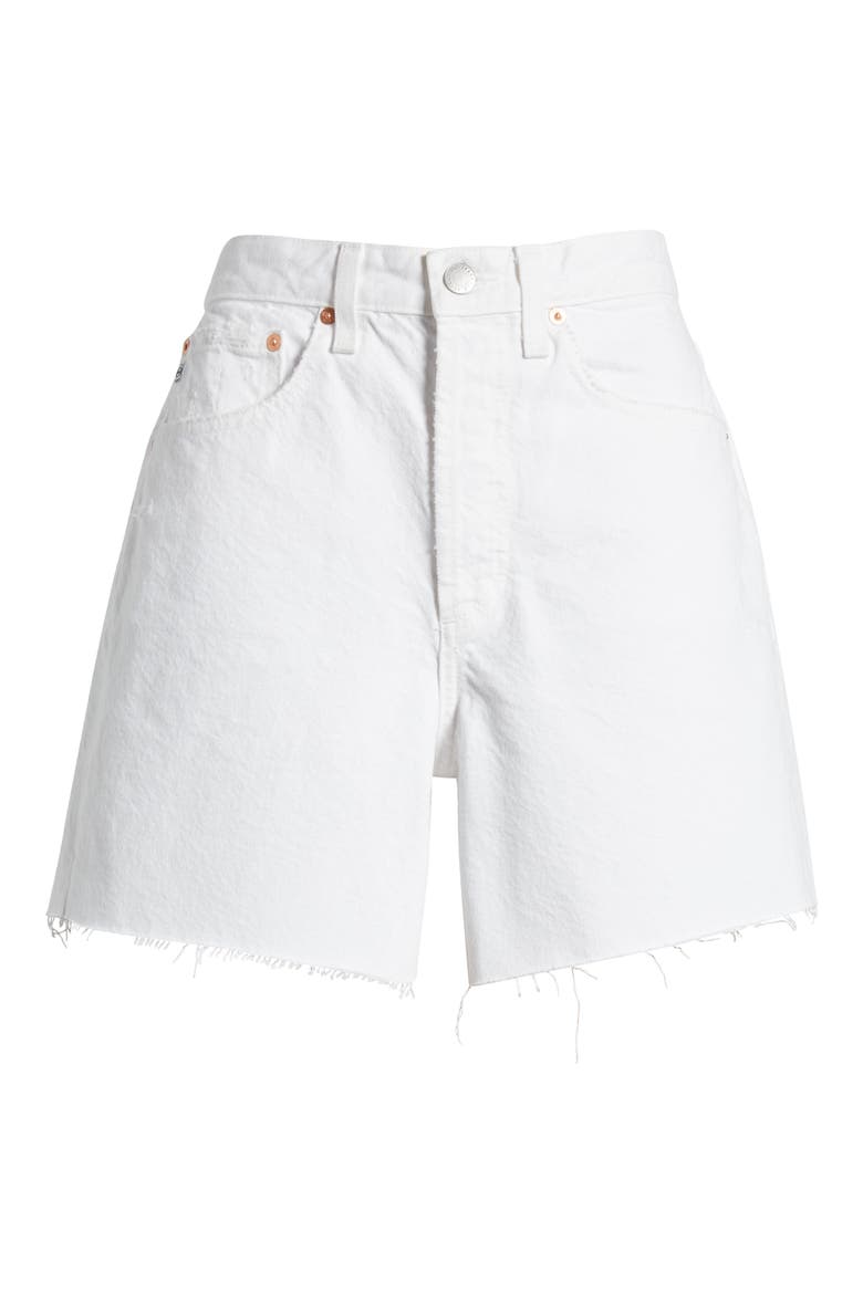 Clove High Waist Cutoff Denim Shorts, Alternate, color, MODERN WHITE DE