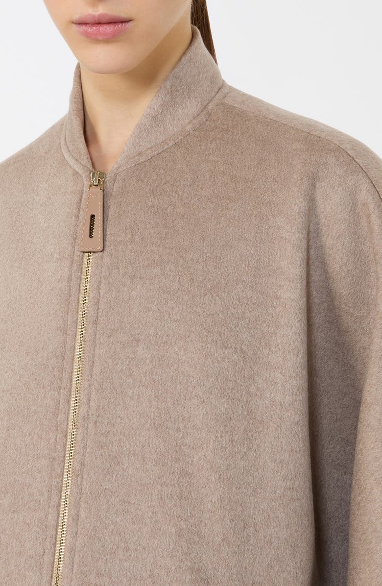 Max Mara Aeuro Glen Plaid Convertible Cashmere Cape, Alternate, color, Tawny Bronze Brown