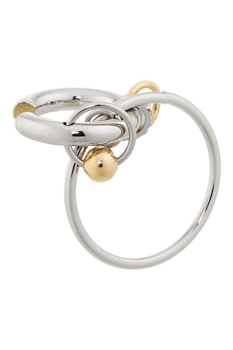 Clark Drop Hoop Ear Cuff, Alternate, color, GOLD N PALLADIUM