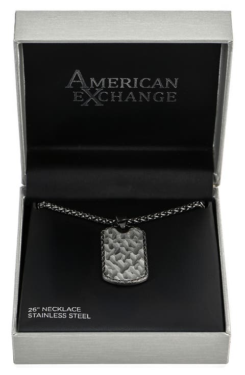 Men's Siviglia Dog Tag Pendant Necklace