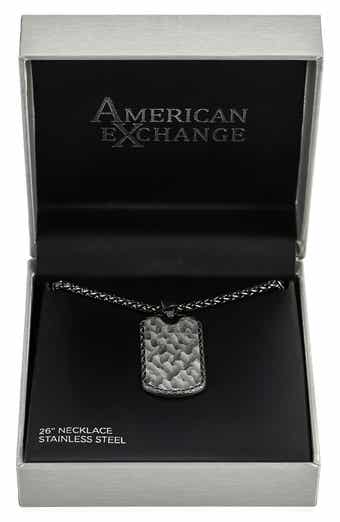 AMERICAN EXCHANGE Men's Siviglia Dog Tag Pendant Necklace