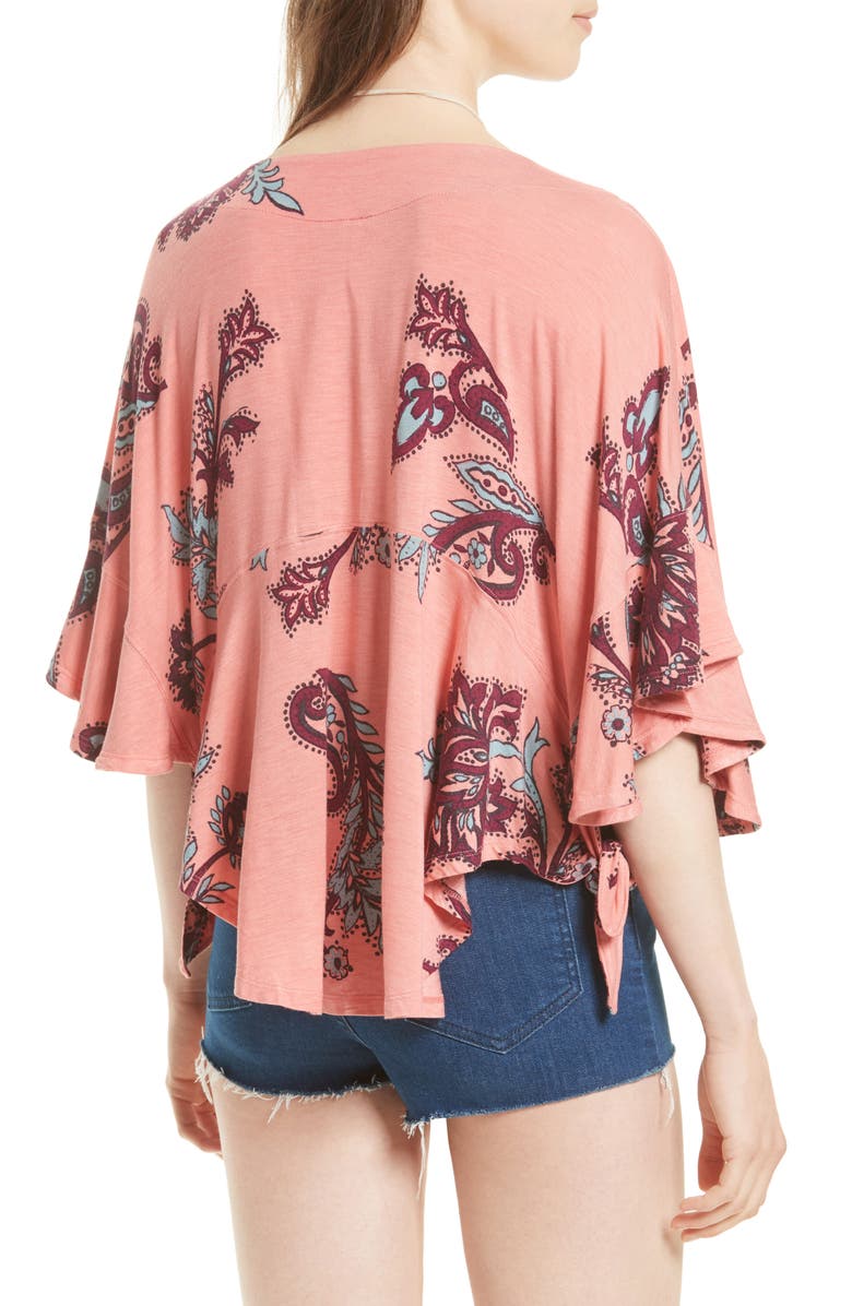 Free People Mauie Wowie Palm Print Top, Alternate, color, 