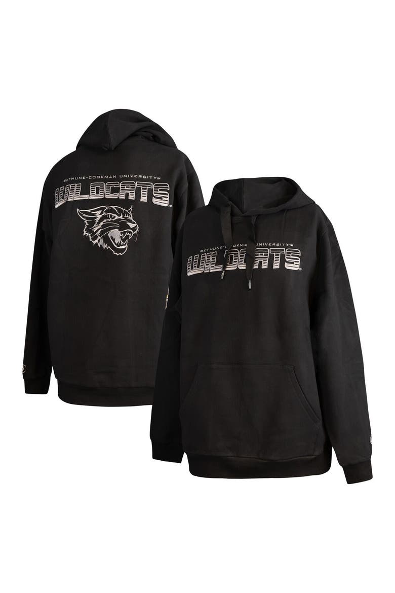 Men's FISLL  Black Bethune-Cookman Wildcats Puff Print Sliced Pullover Hoodie, Main, color, Black