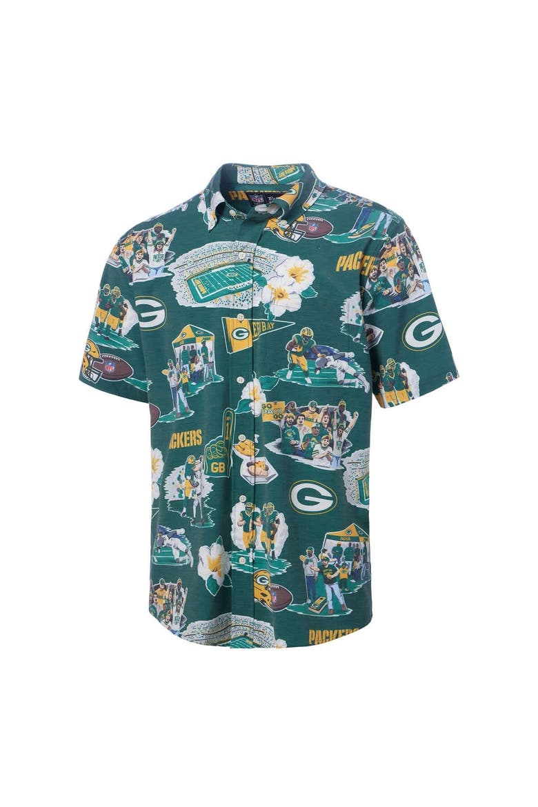 Men's Reyn Spooner Green Green Bay Packers Scenic Button-Down Shirt, Alternate, color, Green