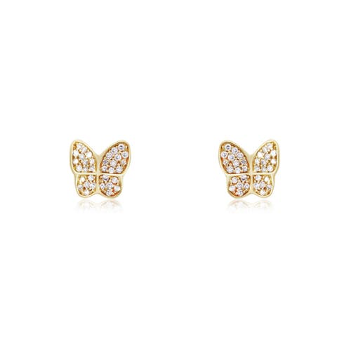 The Lovery Fine Jewelry Diamond Butterfly Stud Earrings In Gold