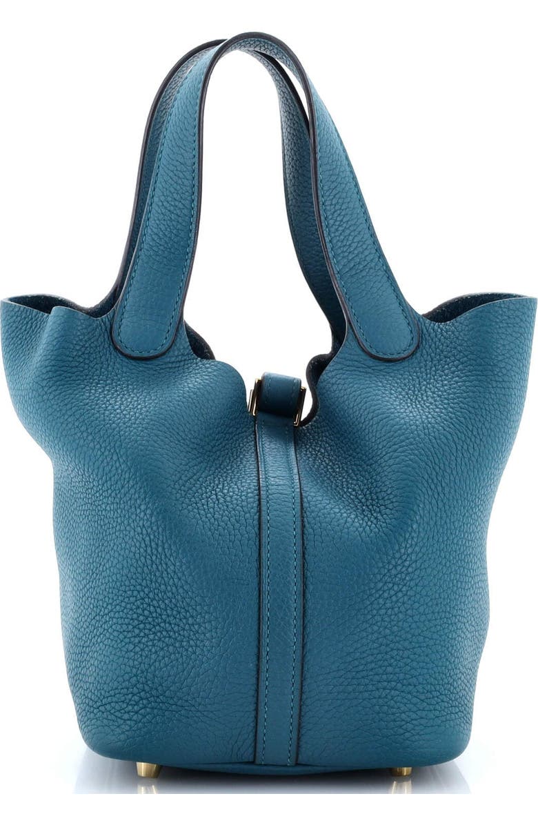 Pre-Owned Hermes Picotin Lock Bag Clemence PM, Alternate, color, Vert Bosphore