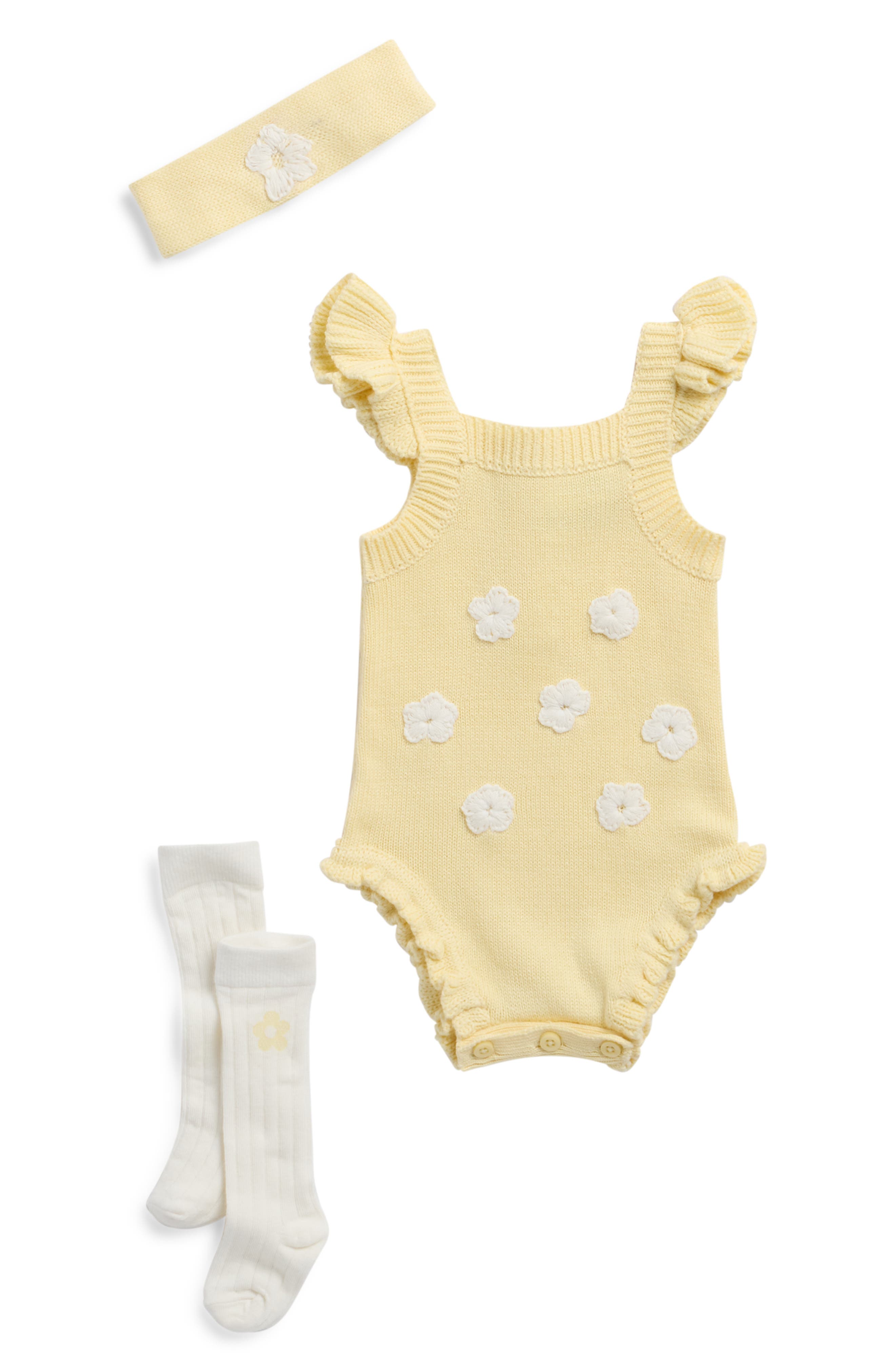 Nicole Miller Kids' 3-Piece Bodysuit, Headband & Socks Set