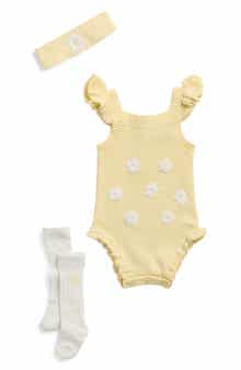 Nicole Miller Kids' 3-Piece Bodysuit, Headband & Socks Set