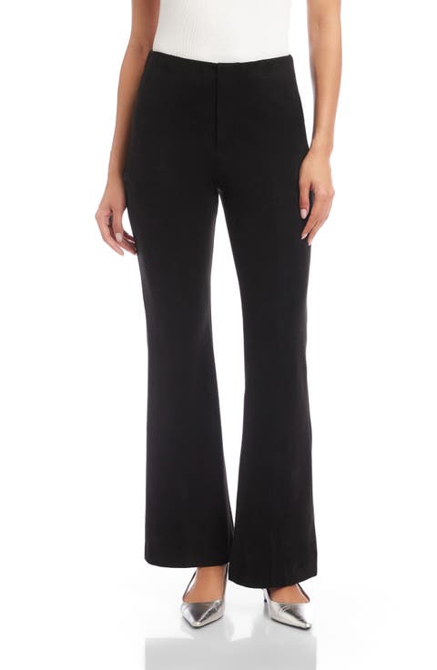 Melanie Pull-On Bootcut Faux Suede Pants