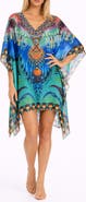 RANEES Mixed Print Poncho