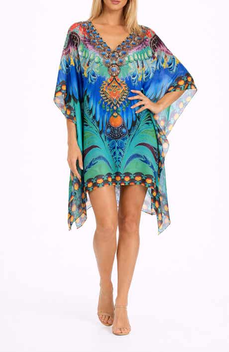 RANEES Mixed Print Poncho